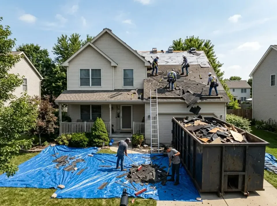 roof-replacement-debris-remova-004 — frequently asked questions, Cheapest Dumpster Rentals in Crystal Lake, IL